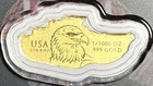 1/1000 oz .999 Gold 2026 USA ARMY Eagle & Tank Fractional Gold Bar collectible — photo 3