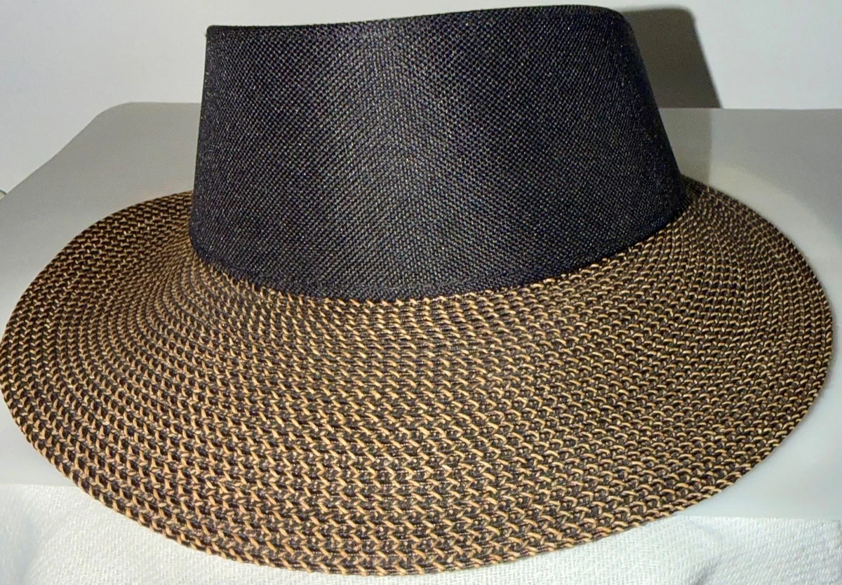 Eric Javits NWT Vintage 1990 Straw Military Cap Visor Studded Trim Statement Hat Buy Luxury Designer Hats for Women & Men | Eric Javits main image 4