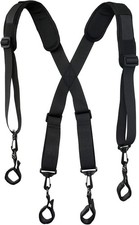 Tactical Duty Belt Suspenders with Metal Hook,Men Padded Police Harness for