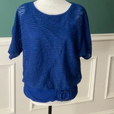 AB Studio Royal Blue blouse Size Medium