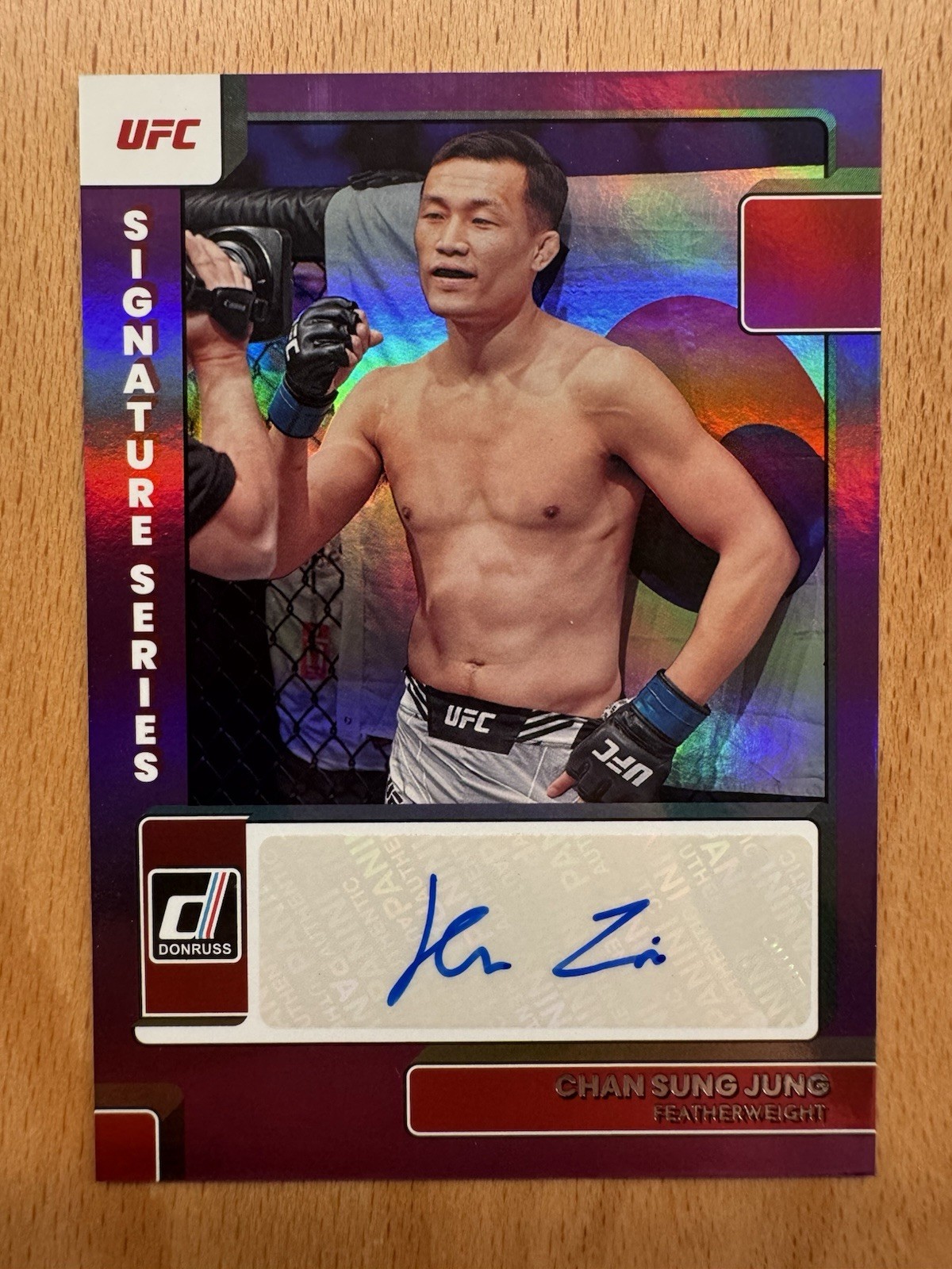 2023 Panini Donruss UFC Chan Sung Jung Signature Series Auto Korean Zombie