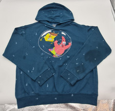 Nickelodeon SpongeBob Square pants Hoodie, Size Medium Color Blue