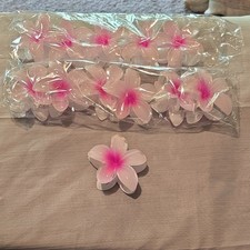 12 Pack of Pink and White floral hair clips