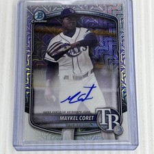 2025 Bowman Chrome - Mega Box Chrome Prospect Mojo Autographs Maykel Coret