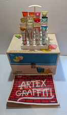 Vintage Artex/Hobbytex Roll-On Embroidery Paint Set in Box w/ Paint Tubes X20