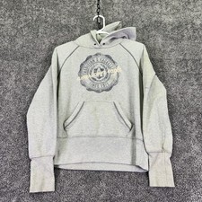 American Eagle Outfitters Hoodie Womens Medium Gray Fleece Pullover Graphic Logo