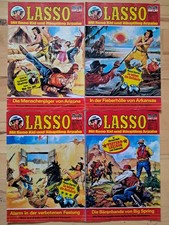 Lasso Nr.451, 478, 485, 564 - Konvolut 4 Western-Comichefte BASTEI