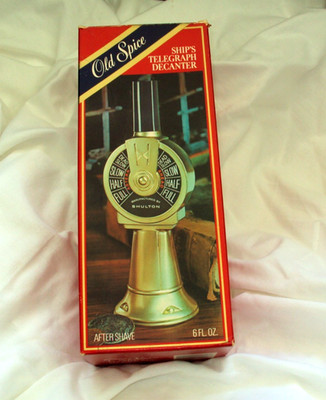 VINTAGE-Nautical Old Spice After Shave Ships Telegraph Decanter 6 Oz Full w/Box