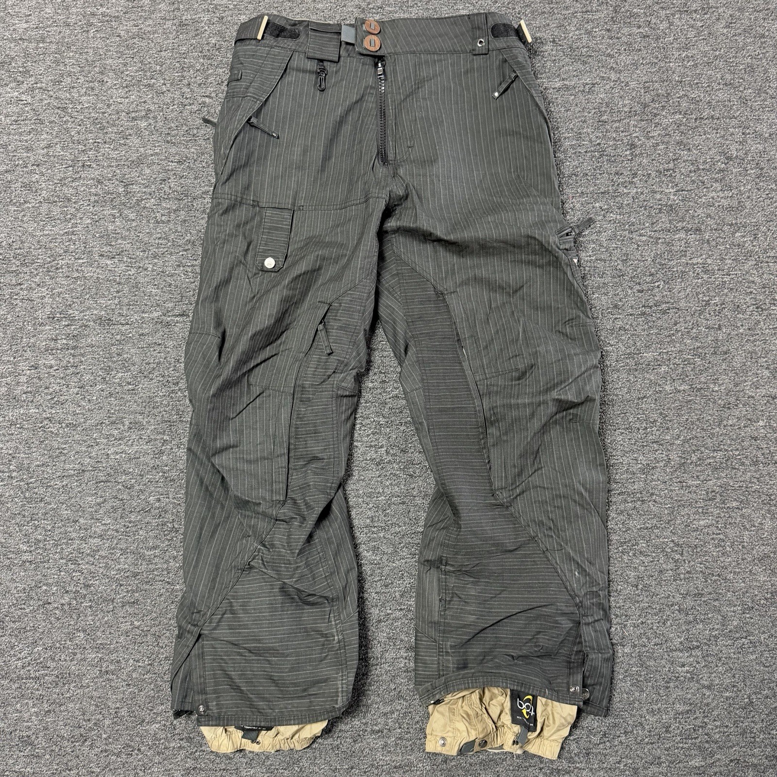 Hombres Y2K 686 Smarty 3 en 1 Negro Snowboard Esquí Pantalones Forro Desmontable Talla L