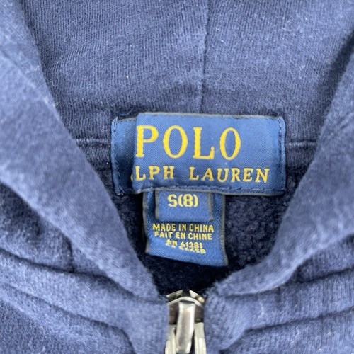 Polo Ralph Lauren Hoodie Boys Youth Small Navy Blue Zip Up Sweatshirt - Bild 4 von 7