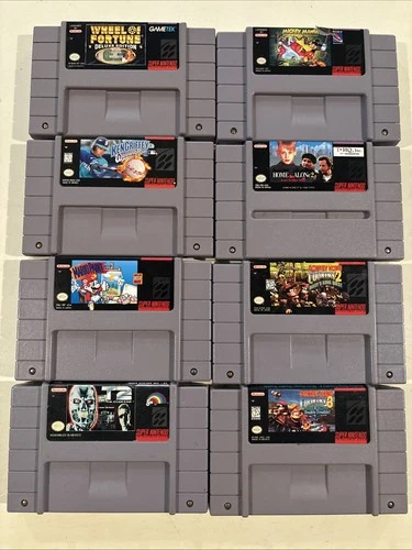 super nintendo games snes lot 8 Donkey Kong Terminator Mario Mickey