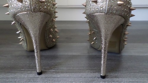 spitze High Heels Gr. 40 mit Nieten, Edelsteinen, 12 cm Absätzen NEU UNGETRAGEN - Bild 9 von 19