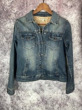 Vintage America Jean Jacket Womens S Blue Denim Retro 80s classic Beach Cottage