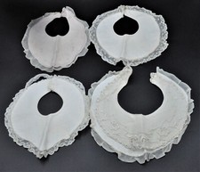 4 Vintage Child's Collar Plastrons Doll Clothing Costume Lace