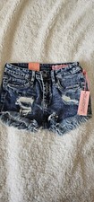 Blank NYC Mini Lennox Cut-off Shorts Girls Size 8 Blue, NWT