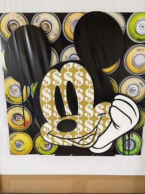 Ben Allen - Paint Cans Mickey - Yellow3D-Konstruktion - handsigniert