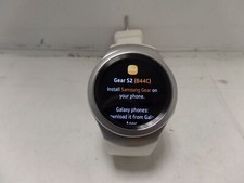 Samsung Galaxy Gear S2 Stainless Steel Silver Case / White SM-R720 AS-IS READ
