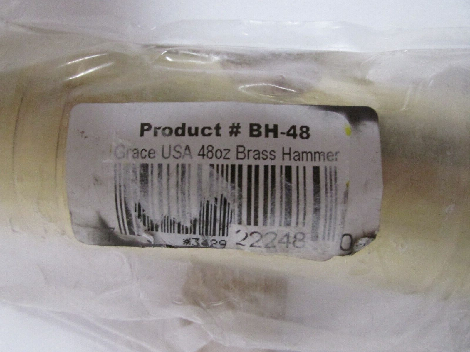 New Grace USA  48 oz. Brass Hammer BH-48  Hobbyist Gunsmith Machinist Mechanic