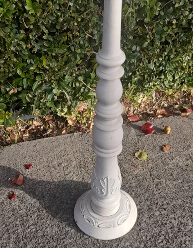 Solid Mahogany Wood Carved Plant Stand / Flower Stand Vintage Shabby Chic Style - Picture 8 of 9