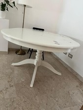 tavolo tondo allungabile IKEA ingatorp usato funzionante ma con segni di usura