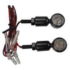 20 mm LED Mini Motorrad Blinker schwarz rund ...