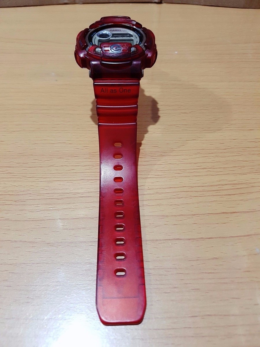 Vintage G-Shock Titanium DW8600K Jelly Red Dolphin&Whale Moon&Tide