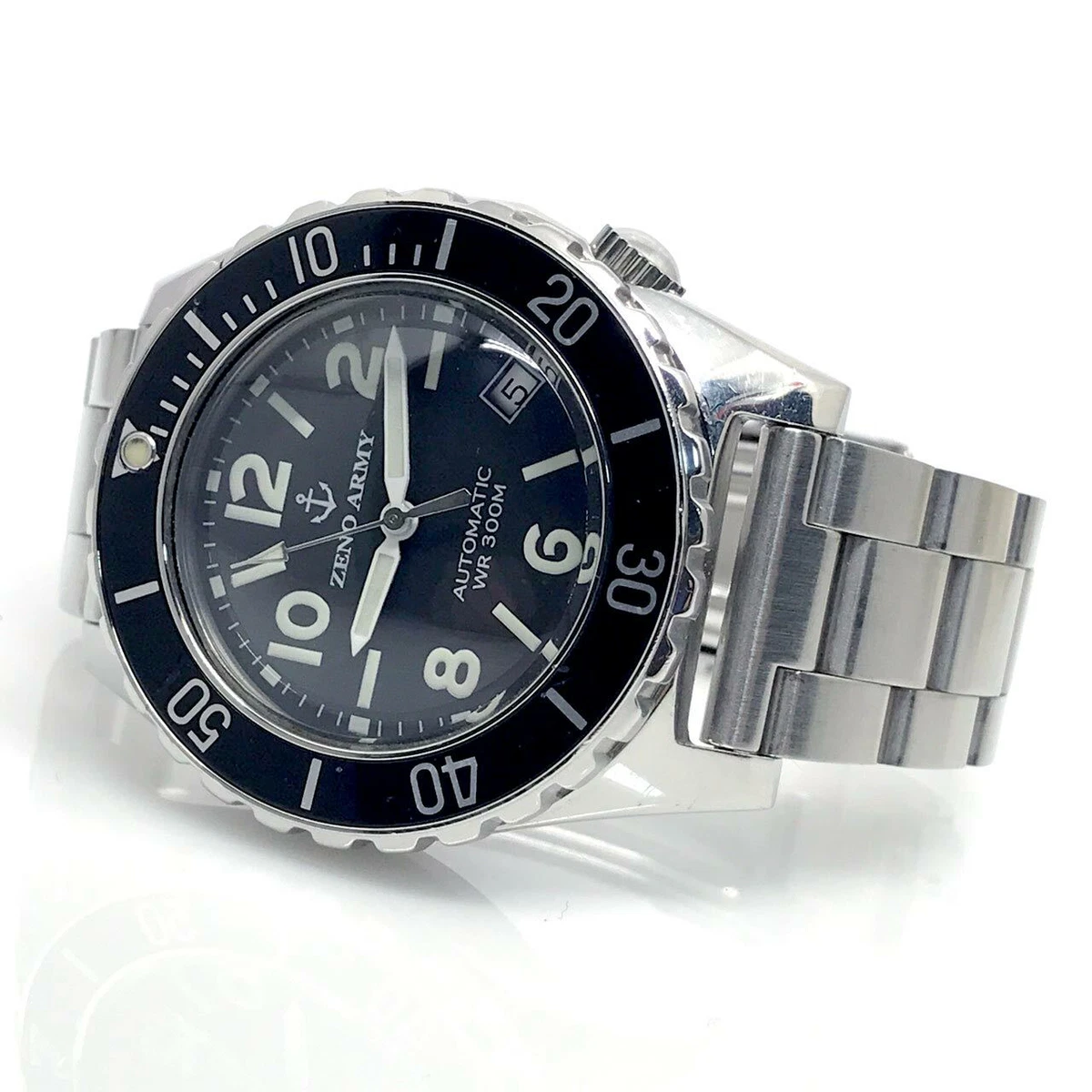 ZENO WATCH BASEL Army Diver 300m 485 Automatic Date Unisex Size 40 mm