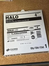 ^ HALO Cooper Lighting Solutions ML4 LED 4" Recessed Trim TL45R6GMWBB