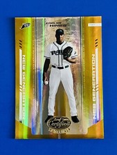 2004 Leaf Certified Materials Carlos Hines Mirror Gold Parallel Card #248; #d/25