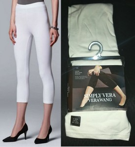 $28 Simply Vera Wang Luxe Cotton Spandex Capri White Stretch Leggings Plus2X New 70010777773 | eBay