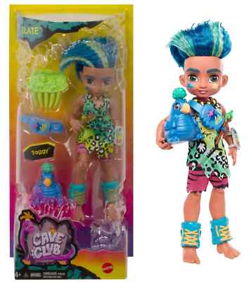 Cave Club Slate Doll w/Dinosaur Pet Taggy, 2020 Mattel  