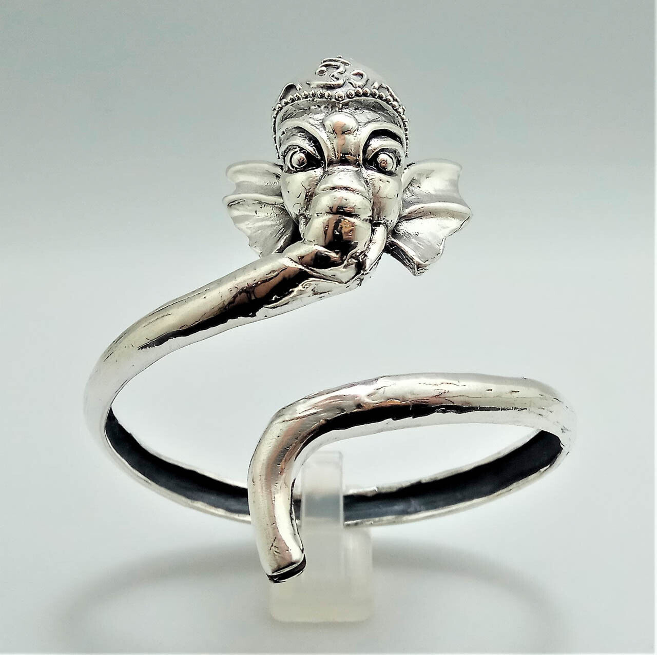 925 Sterling Silver Elephant Bracelet Great Ganesha Blessing Lord of Success Wea Super cena powitalna