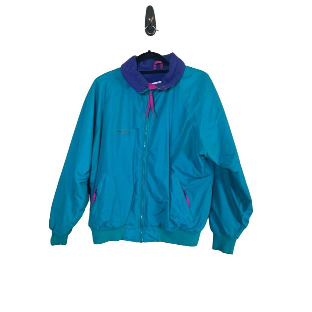 Columbia Women's Retro Radial Fleece Full Zip Jacket in L Blue Neutral Winter 90s Style