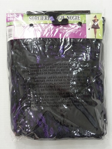 MAGIA NEGRA BRUJA HALLOWEEN 3PC TRAJE PÚRPURA Y NEGRO ADULTO EXTRA GRANDE (14-16) - Imagen 5 de 9