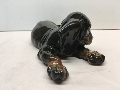 Statuina cucciolo bassotto porcellana Rosenthal vintage 6,5” Germania 1964 – n.2 scuro - Foto 6 di 14