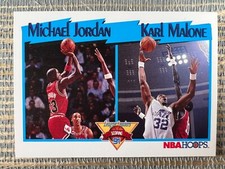 Michael Jordan Karl Malone 1991-92 NBA Hoops #306 League Leaders 