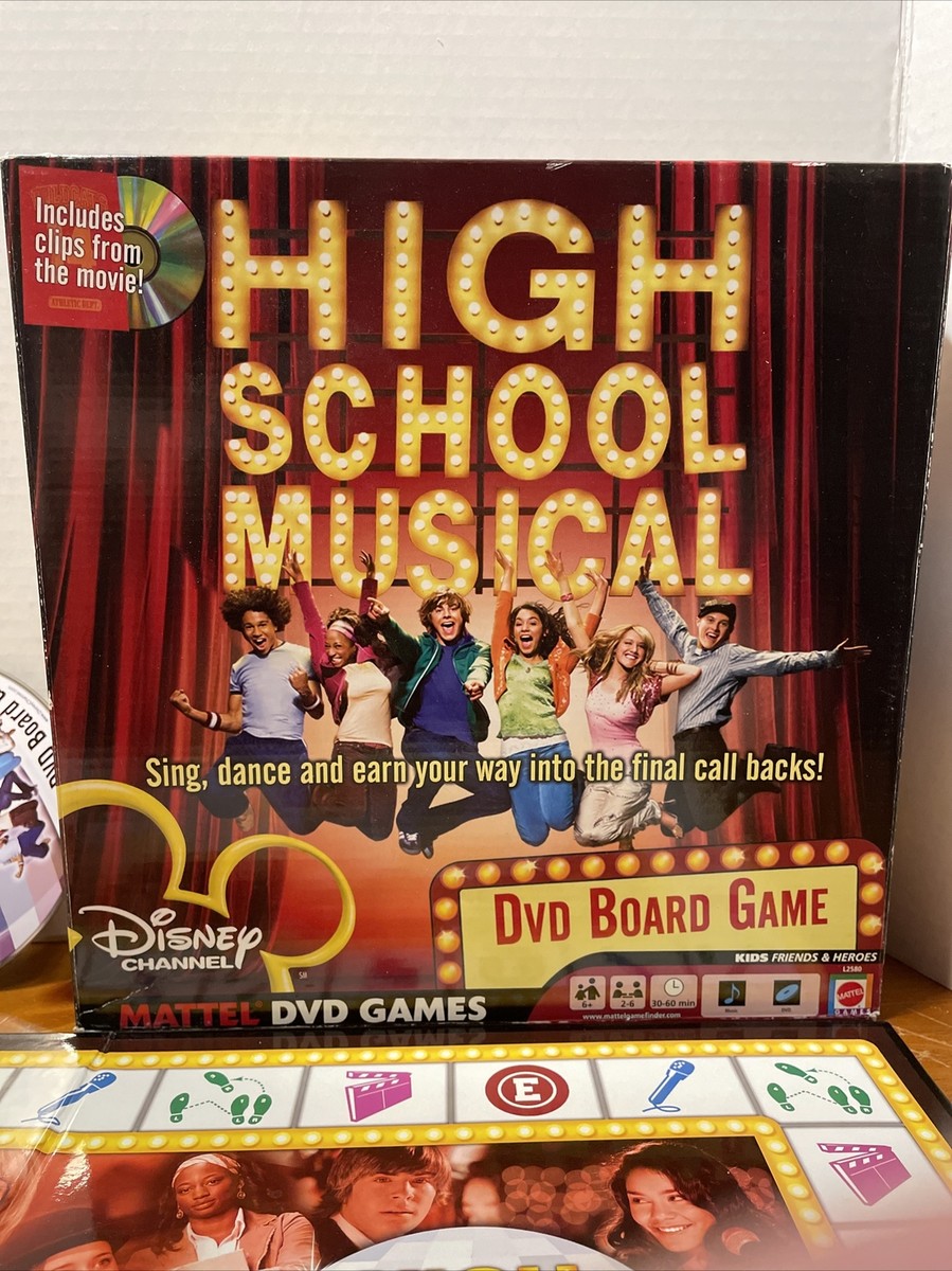 RARE Collectible HIGH SCHOOL MUSICAL DVD Board Game Mattel 2006