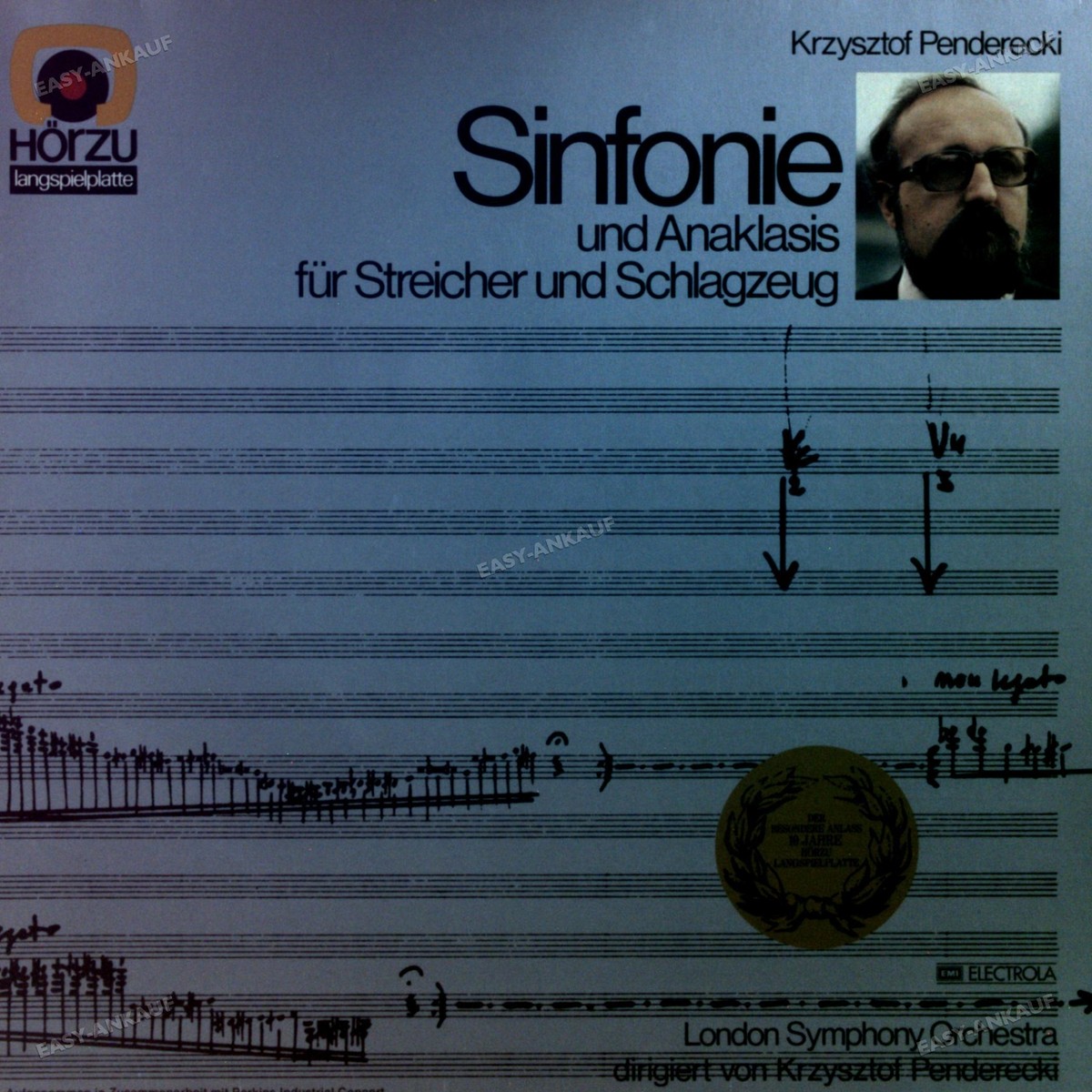独LP Krzysztof Penderecki Sinfonie Und Anaklasis Fur Streicher Und Schlagzeug SHZE393 HOR ZU /00400 Krzysztof Penderecki - Sinfonie Und Anaklasis - Streicher