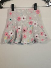 Jumping Beans Girls Gray Floral Skirt Size 7
