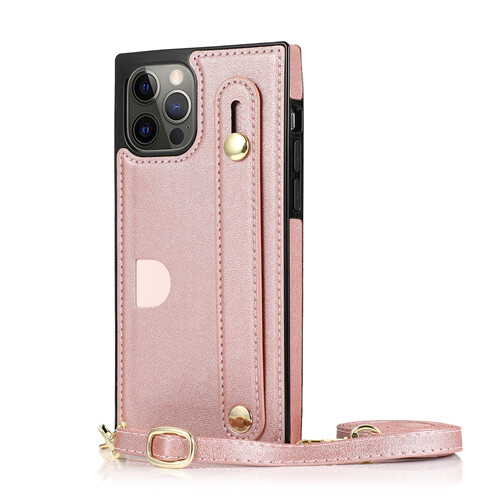 For iPhone 16 15 14 13 12 11 Pro Max XS/X Plus Leather Stand Cover Case w/ Strap - Bild 15 von 22