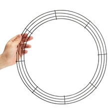 Round 14 Inch Metal Floral Wire Wreath Frame for EVENTS Decorations, BULK 2 Pack