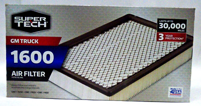 Super Tech 1600 Air Filter 30K Miles Compare To Fram CA7421 for Select GM Truck