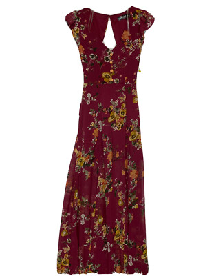 chinese dress ladies Crystal Doll Juniors' Printed Maxi Dress and Necklace Blue - XS: Buy Online  at Best Price in UAE