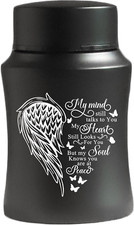 4.5 Inches Small Urn for Human Ashes Stainless Steel Mini Cremation Urn Small Ke