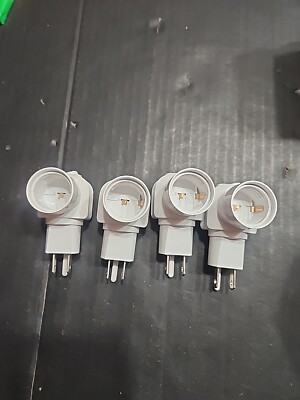Plug in Light Socket, 4Pcs 360° Rotatable Outlet to Light Socket Adapter with...