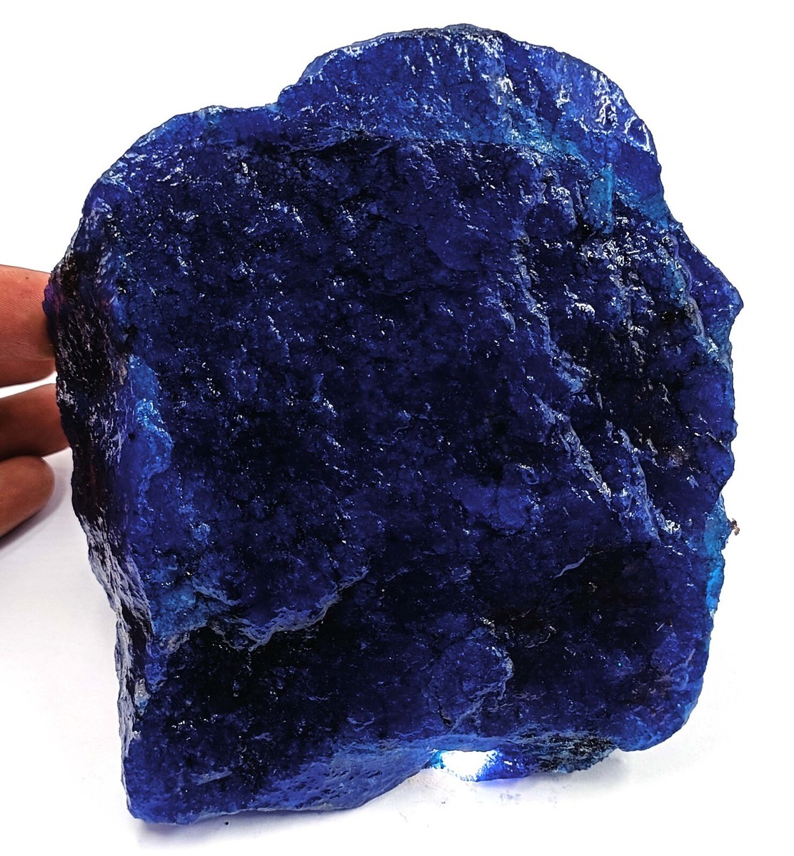 画材 Sapphire Genuine Coarse DYED Natural Blue Sapphire Chunk 7475Ct EGL Certified Rough