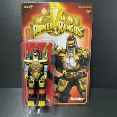 Super 7 Power Rangers 6'' Dragonzord (schwarz/gold) Sammler-Actionfigur