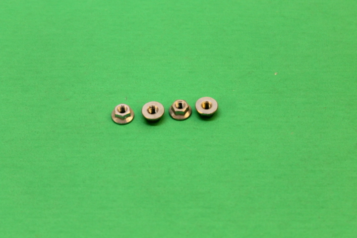 NOS Kawasaki KX80 KX125 KX250 ZX600 Nut Flanged ( QTY 4 ) 92015