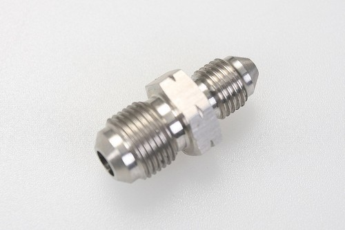 AN-3 to AN-3 Metric Stainless Steel Brake Fittings Adapter 3/8x24 UNF - Picture 2 of 5