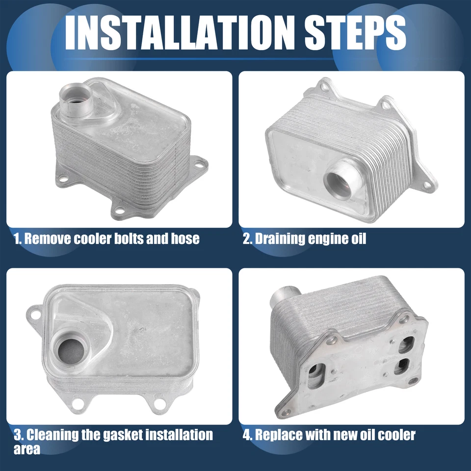 Engine Oil Cooler Transmission Oil Cooler Single Custom for Audi TT 2007-2014 - Image 4 of 4